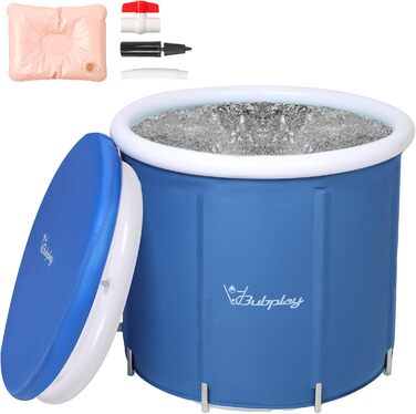 Ейсбад XL для спортсменів та дорослих: ванна для крижаного занурення на 105 галонів з кришкою, блакитна