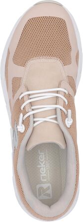 Кросівки Rieker білі жіночі повсякденні низькі, 39 EU, рожеві деталі (31)
