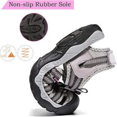 Чоловічі та жіночі шкіряні сандалії: пляжні, трекінгові, для активного відпочинку, літні, пішохідні. Розміри 36-46 (EU 40, сірий 3)