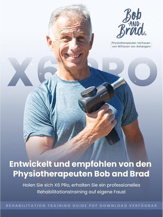 Масажер для м'язів Bob and Brad X6 Pro з металевою насадкою - інтенсивний масаж тіла, розслаблення, подарунок для чоловіків та жінок