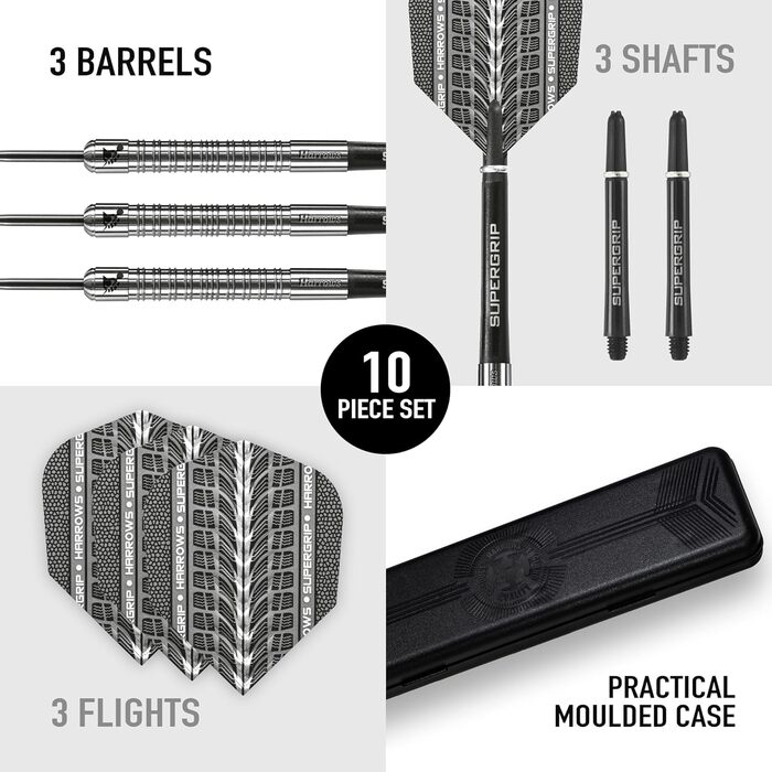 Дротики Harrows Supergrip 22 г, сталевий наконечник