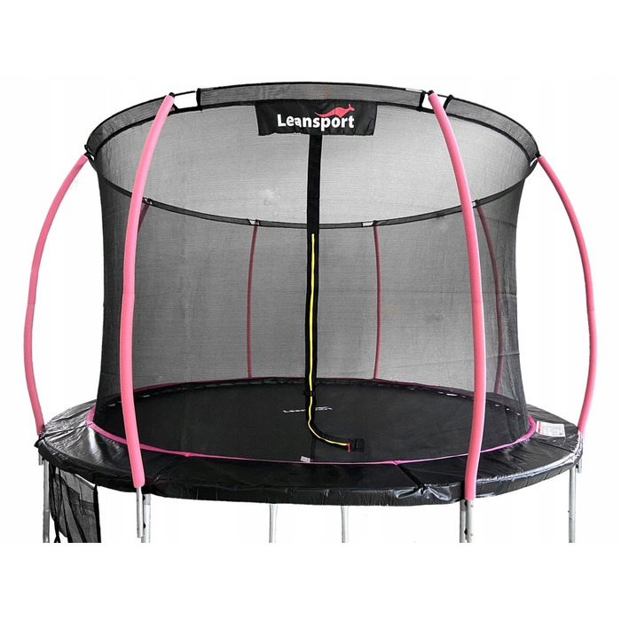 Батут LEAN Sport Max 16ft, чорно-рожевий