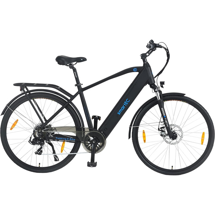 Електровелосипед smartEC Trek-28H 250Вт для чоловіків, 28 дюймів, Li-Ion акумулятор 36В/13Аг, задній мотор, запас ходу 90 км, до 25 км/год, для міста та туризму