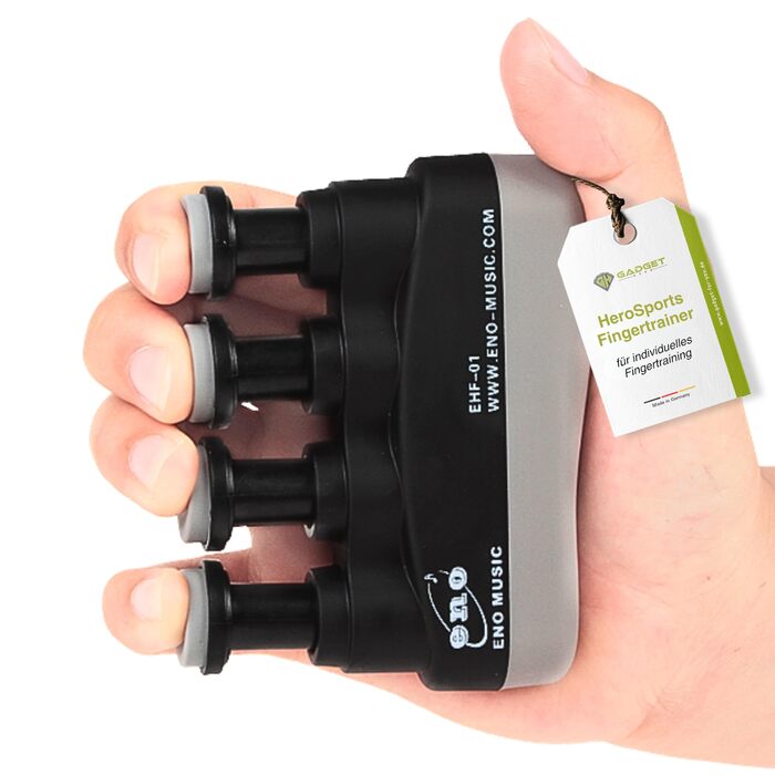 Тренування пальців HeroSports - тренажер для рук - інструмент для музикантів - індивідуальні тренування пальців - фітнес-тренажер для пальців з регульованим опором 4-7 фунтів - для зміцнення сили рук та пальців