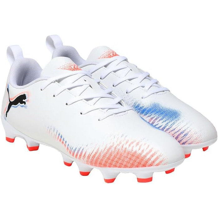 Дитячі футбольні бутси PUMA Future 8 Play FG/AG Jr - біло-червоно-чорні