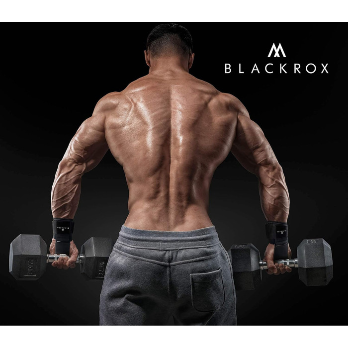 BLACKROX гачки для тяги V1 для пауерліфтингу, бодібілдингу, 2 шт, металеві гачки з м'якою фіксацією на зап'ястя, для важкої атлетики та кросфіту, чорні