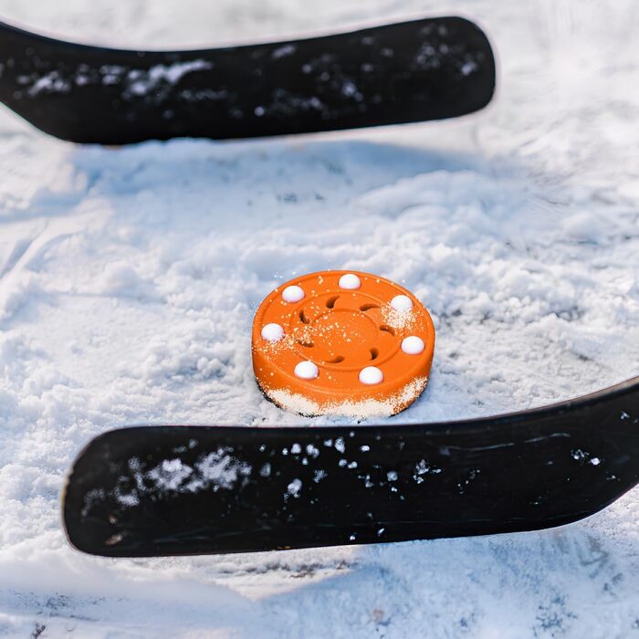 Набір хокейних шайб BESPORTBLE 6 шт. - шайби для вуличного хокею з ABS пластику, для гри в приміщенні та на вулиці, тренування інлайнового хокею - кольорові та неслизькі, для дітей та дорослих