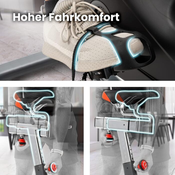 Hop-Sport велотренажер для дому HS-065IC з LCD-дисплеєм та 20 кг маховиком - до 150 кг