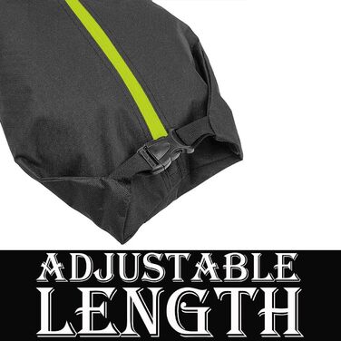 Сумка для лиж MOPHOEXII MOOCY: для перевезення ліж в авіаперельотах, підходить для лиж до 200 см, чорна з зеленим кантом