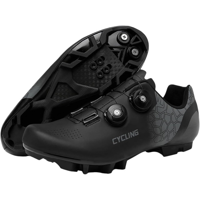 Велосипедні шкарпетки для чоловіків та жінок, MTB та шосейні, дихаючі, з антиковзким покриттям (Чорний, 43 EU)