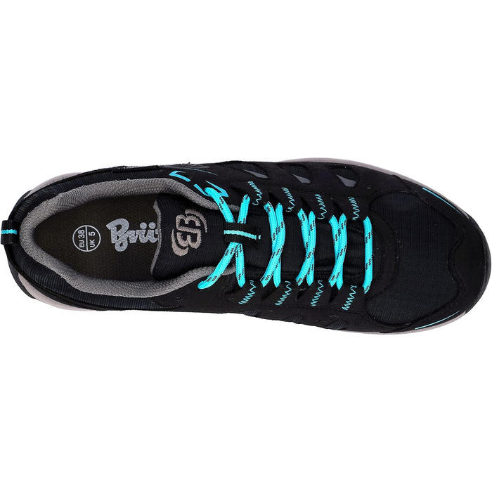 Жіночі трекінгові півчеревики Brütting Mount Frakes Low (42 EU, чорний/турквіс)