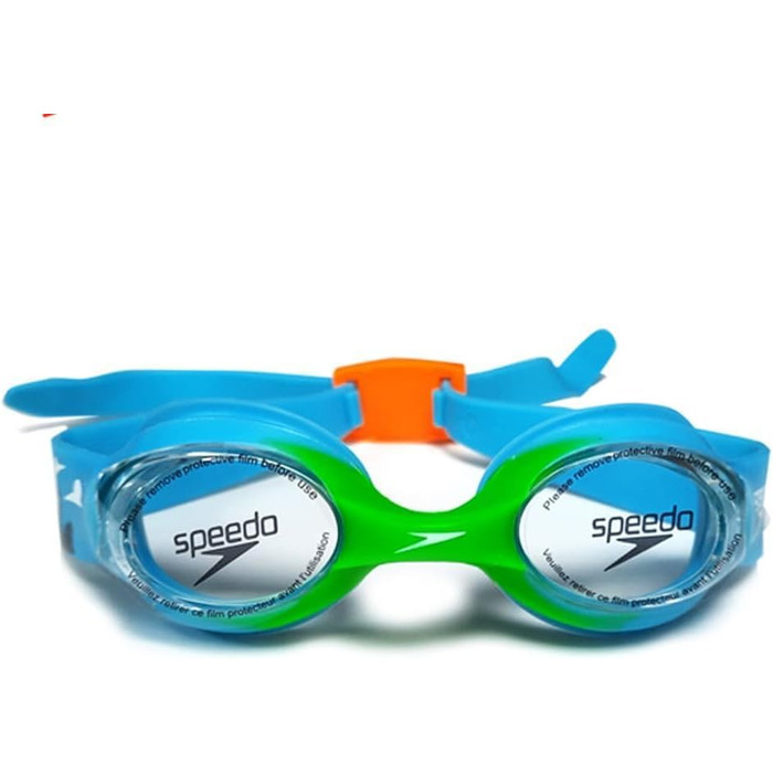 Дитячі плавальні окуляри Speedo Illusion для хлопчиків, 2-6 років, захист від запотівання, герметичні, блакитні/салатові/помаранчеві