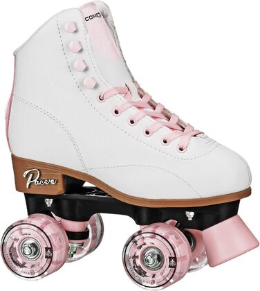 Дитячі роликові ковзани Pacer Comet Hightop зі світлими колесами (срібні, розмір Youth 3)