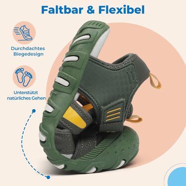 Сандалі дитячі SAGUARO закриті трекінгові для хлопчиків, літні, для активного відпочинку, зелені, розмір 36 EU