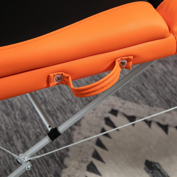 HOMCOM Складаний масажний стіл з алюмінію, з підголовником та сумкою для перенесення, до 225 кг - 215 x 60 см