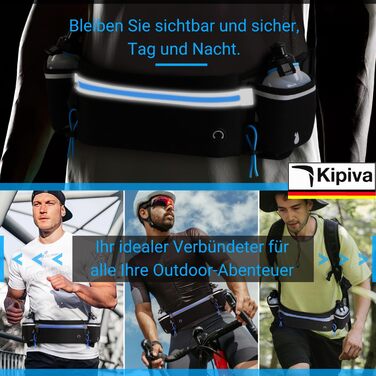 Пояс для бігу з флягами Blau 2x175 мл, поясна сумка для бігу та велоспорту з гідратором