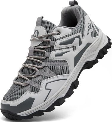 Чоловічі туристичні черевики для трекінгу та хайкінгу. Легкі похідні черевики для кемпінгу та трейлраннінгу (40 EU, Сірий)