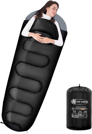 Сплячий мішок ACTIVE FOREVER Mumienschlafsack для туризму, кемпінгу та подорожей: літо, весна, осінь
