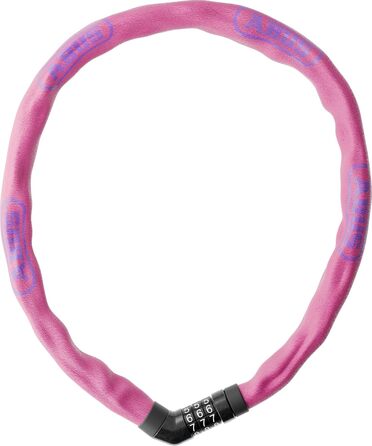 Ланцюговий замок ABUS Steel-O-Chain 4804C зі спеціальної сталі, кодовий, рівень безпеки 3, рожевий, 75 см