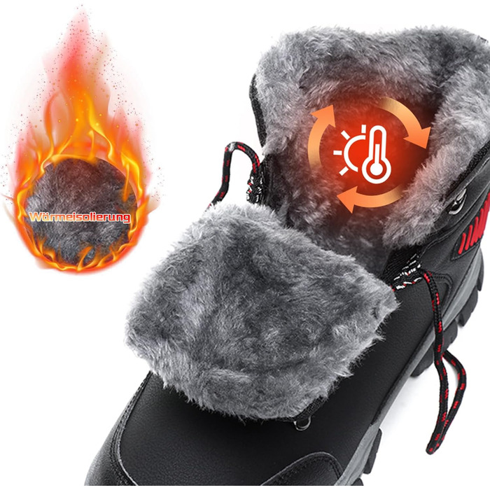 Чоловічі зимові чоботи Frysen, утеплені, водонепроникні, теплі, для активного відпочинку та трекінгу, 39-47 EU (Чорний, 44 EU)