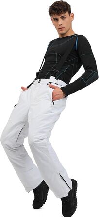 Спортивний костюм YEEFINE для чоловіків, гірськолижний, розмір L, білий + білий