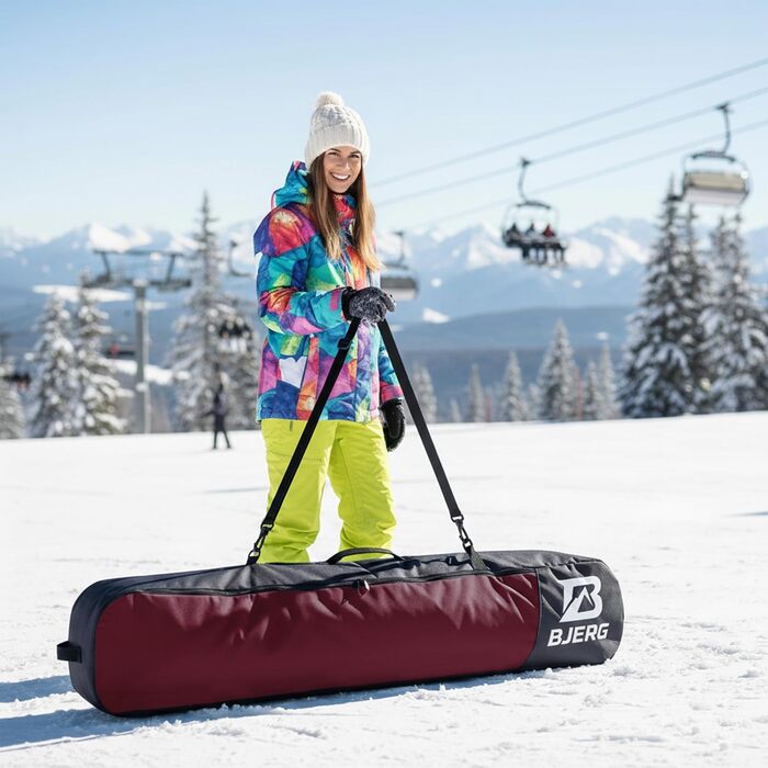 Чохол-сумка для сноуборда Bjerg Boardbag (до 170 см), темно-червоний, Made in Europe