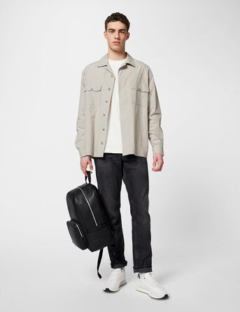 Чоловічі кросівки Calvin Klein Runner Retro Mix з логотипом, білі/чорні, розмір 43 EU