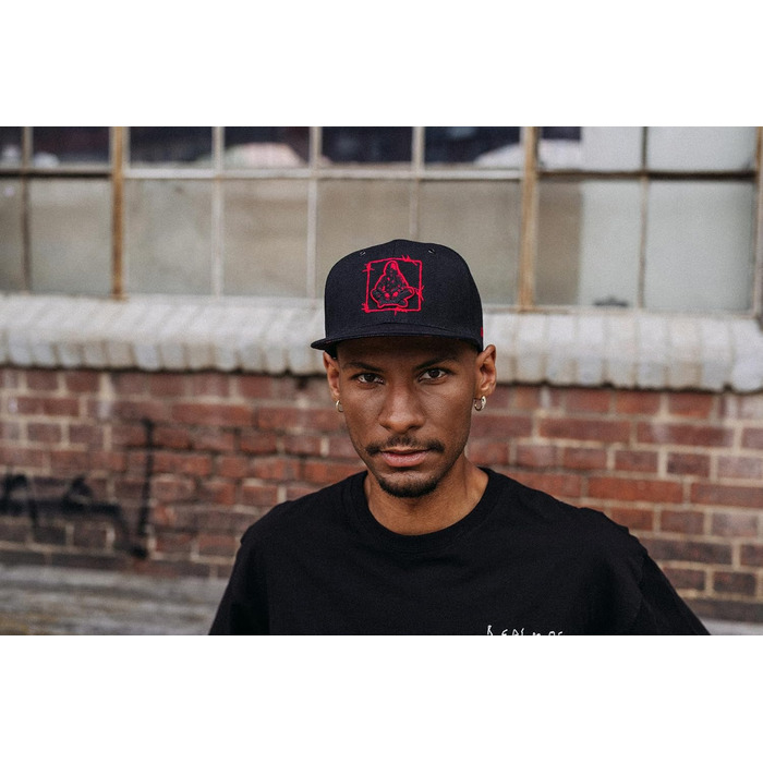 Кепка-снэпбек Nebelkind Unisex з принтом «Колючий дріт», регульована бейсболка в стилі streetwear з прямим козирком, чорна