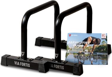 Преміум паралети VIA FORTIS зі сталі для тренувань з вагою тіла, міцні та легкі, портативні, для всіх рівнів