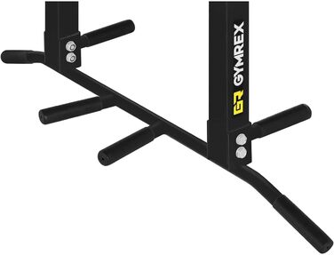 Турнік на стелю Gymrex GR-PU110B, чорний, 110 кг, з гумовими наконечниками