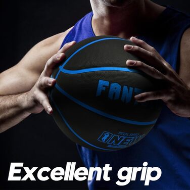 М'яч баскетбольний Fantecia, розмір 7, для дорослих, тренувальний, для гри в приміщенні та на вулиці, з насосом