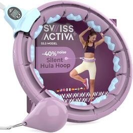 Розумний хулахуп Swiss Activa+ S5.S для дорослих XXL, до 120 см, фіолетово-синій, з вагою для фітнесу