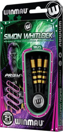 WINMAU Simon Whitlock Dynamic Special Edition 21 г Професійні вольфрамові дротики з крилами та стрижнями