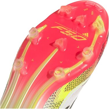 Бутси для футболу Adidas F50 Club Unisex для жорстких майданчиків (40 2/3 EU, біло-чорні)