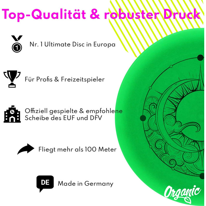 Фрісбі Ultimate Eurodisc 175г Nightglow (світний) Блакитний 27.5 см - професійний диск для змагань