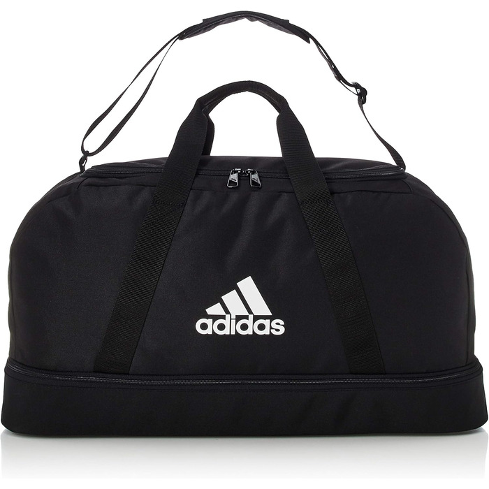 Сумка-дуфел adidas Tiro Primegreen з нижнім відділенням, чорна/біла, середня, унісекс