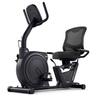 Горизонтальний велотренажер Hop-Sport HS-5000L Ranker чорно-золотистий