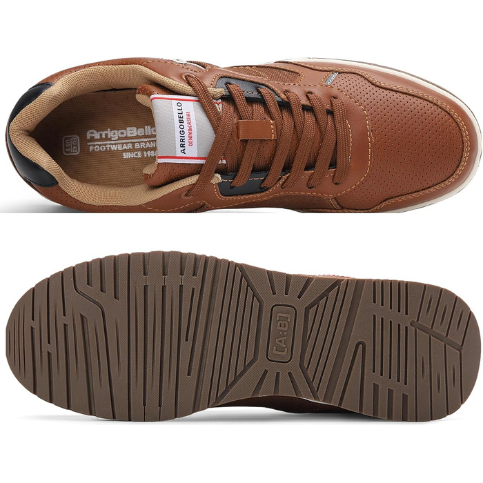 ARRIGO BELLO Чоловічі кросівки: зручні, універсальні, для відпочинку, роботи та прогулянок на природі. Розміри 41-46 (колір: коричневий)