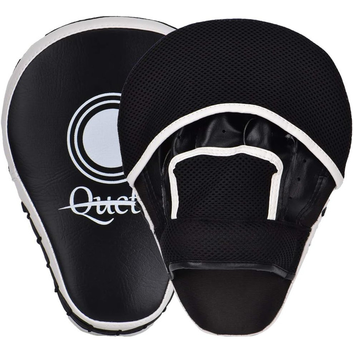 Рукавички для боксу Queta Pratzen PU, 1 пара: тренувальні рукавички для кікбоксингу, боксу, муай-тай, карате, тхеквондо, єдиноборств (білі)