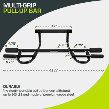 Турнік для підтягувань ProsourceFit Multi Grip, настінний і для дверей, складаний, універсальний хват