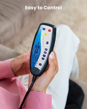 Масажне сидіння Comfier з підігрівом та вібрацією для спини та шиї. Крісло для релаксації, масажер для дому та офісу. Подарунок для жінок, чорний