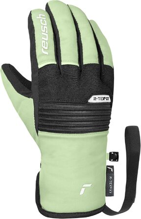Дитячі гірськолижні рукавички Reusch Benji R-TEX XT водонепроникні з функцією Touchscreen, світло-зелені/чорні, розмір 4