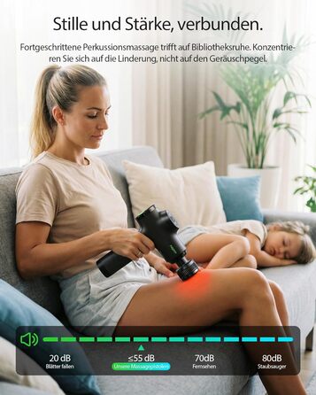 Масажер для тіла з охолодженням та підігрівом, тихий масаж глибоких м'язів проти болю в шиї та спині, LCD дисплей, ергономічний ручний масажер для дому та фітнесу, з сумкою