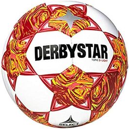 Футбольний м'яч Derbystar Topic S-Light, біло-червоного-жовтого кольору, розмір 3, легкий, для дітей