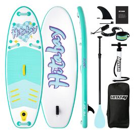 Надувне SUP-борд для дітей та підлітків: комплект з аксесуарами, 75/80/120 кг, м'ятно-зелений