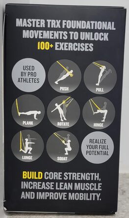 Петлі для тренувань TRX Pro 4, підвісна система, чорні/жовті