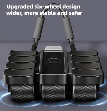 Ролер для пресу, фітнес-ролер для дому, тренажер для кора, фітнес-ролер з автоматичною підтримкою ліктя та тримачем для телефону