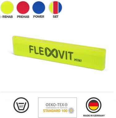 Набір фітнес-стрічок FLEXVIT Mini Band 3 шт – еспандери для стабілізації, розтяжки та мобілізації, різні рівні опору, для початківців і професіоналів