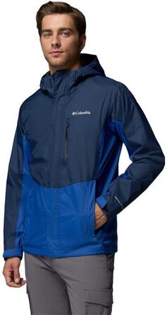 Чоловіча водонепроникна куртка Columbia Pouring Adventure III, темно-синя (Collegiate Navy/Mountain Blue), розмір M