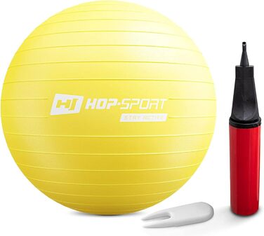 Гімнастичний м'яч Hop-Sport з насосом, 35-75 см, до 100 кг, для фітнесу, йоги, пілатесу, балансування